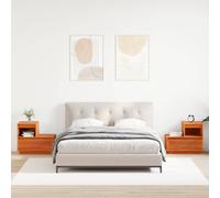 vidaXL Armadio da Notte 2 pz Marrone cerato 60 x 34 x 51 cm