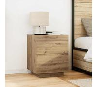 vidaXL Armadio da Notte 2 pz Rovere artigianale 45 x 40 x 55 cm