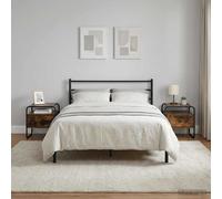 vidaXL Armadio da Notte 2 pz Rovere Fumo 40 x 39,5 x 40 cm, Soluzioni moderne per riporre, comodino rettangolare, organizer compatto, cabinet elegante per decorazione casa