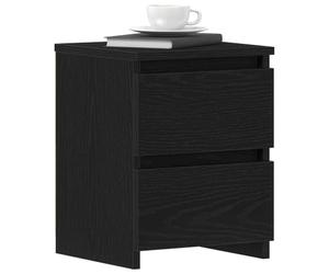 vidaXL Armadio da Notte 2 pz Rovere Nero 30 x 30 x 40 cm | Linee pulite e stile moderno, Fatti per durare e resistenti, Due cassetti spaziosi per le tue cose