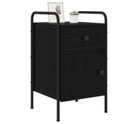 vidaXL Armadio da Notte 2 pz Rovere Nero 35 x 36,5 x 61 cm, Soluzioni moderne per la camera, comodino rettangolare, tavolino pratico per arredare con stile