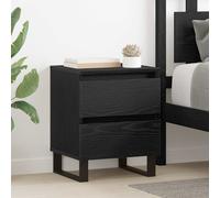 vidaXL Armadio da Notte 2 pz Rovere Nero 40 x 35 x 50 cm