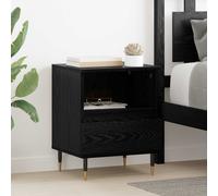 vidaXL Armadio da Notte 2 pz Rovere Nero 40 x 35 x 50 cm