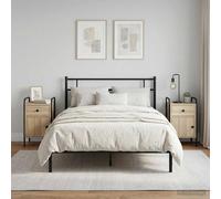 vidaXL Nachtkastje 2 st Sonoma Eiken 35 x 36,5 x 61 cm Bewerkt hout