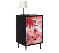 vidaXL Armadio da Notte AACHEN 2 pz Rovere Nero 36 x 33 x 61 cm