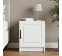 vidaXL Armadio da Notte Bianco 43 x 34,5 x 47 cm Legno ingegnerizzato, Comodino Vintage, Tavolino Rettangolare, Spazio Ampio, Mobili in Legno, Organizer Compatto