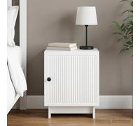 vidaXL Armadio da Notte Bianco 43 x 34,5 x 50 cm Legno ingegnerizzato, Mobile Vintage per Camera, Comodino Funzionale, Organizer Rectangolare, Elegante Accentatura per Casa, Compatto
