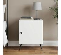 vidaXL Armadio da Notte Bianco 43 x 34,5 x 50 cm Legno ingegnerizzato, Tavolo rettangolare vintage per soggiorno, unità compatta con tanto spazio, comodino utile, mobile organizzatore