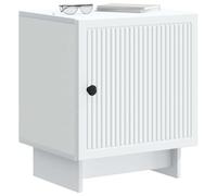 vidaXL Armadio da Notte Bianco 43 x 34,5 x 50 cm Legno ingegnerizzato, Mobile Vintage per Camera, Comodino Funzionale, Organizer Rectangolare, Elegante Accentatura per Casa, Compatto