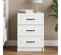 vidaXL Armadio da Notte Bianco 43 x 41 x 63,5 cm Legno ingegnerizzato, Mobili per camera, comodino vintage con tanto spazio, design rettangolare, tavolo compatto, supporto decorativo