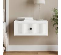 vidaXL Armadio da Notte Bianco 49 x 34,5 x 20 cm Legno ingegnerizzato, Mobili per camera da letto, comodino rettangolare, design vintage, tanto spazio per riporre, tavolino classico decorativo