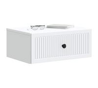 vidaXL Armadio da Notte Bianco 49 x 34,5 x 20 cm Legno ingegnerizzato, Mobili per camera da letto, comodino rettangolare, design vintage, tanto spazio per riporre, tavolino classico decorativo