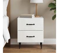 vidaXL Armadio da Notte Bianco Lucido 43 x 34,5 x 47,5 cm