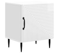 vidaXL Armadio da Notte Bianco Lucido 43 x 34,5 x 50 cm