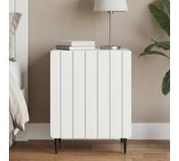 vidaXL Armadio da Notte Bianco Lucido 43 x 34,5 x 52 cm