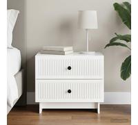 vidaXL Armadio da Notte Bianco Lucido 62 x 34,5 x 47,5 cm