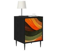 vidaXL Armadio da Notte BONN 2 pz Rovere Nero 36 x 33 x 51 cm