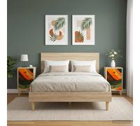 vidaXL Armadio da Notte BONN 2 pz Rovere Sonoma 36 x 33 x 60 cm