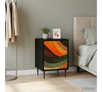 vidaXL Armadio da Notte BONN Rovere Nero 36 x 33 x 51 cm