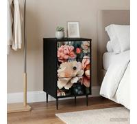 vidaXL Armadio da Notte BORNE 2 pz Rovere Nero 36 x 33 x 61 cm