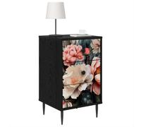 vidaXL Armadio da Notte BORNE 2 pz Rovere Nero 36 x 33 x 61 cm