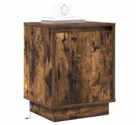 vidaXL Comodini con luci LED 2 pezzi Rovere affumicato 39x34,5x50 cm