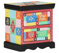 vidaXL Armadio da Notte con cassetto 2 pcs Multicolore 40 x 35 x 45 cm