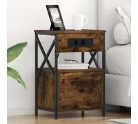 vidaXL Armadio da Notte con cassetto 2 pcs Rovere fumo 40 x 31 x 60 cm