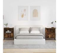 vidaXL Armadio da Notte con cassetto 2 pcs Rovere fumo 49 x 36 x 61 cm