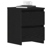 vidaXL Armadio da Notte con cassetto 2 PCS Rovere Nero 30 x 30 x 40 cm, Mobiletto Rustico, tavolino Compatto, Organizer per Camera, Comodino in Legno, Decorazione Pratica