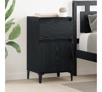 vidaXL Armadio da Notte con cassetto 2 pcs Rovere nero 40 x 35 x 70 cm