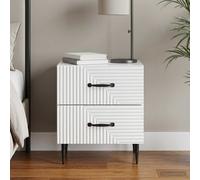 vidaXL Armadio da Notte con cassetto Bianco 43 x 34,5 x 47,5 cm, Comodino spazioso, unità vintage per la camera, elegante mobile per organizzare, in legno ingegnerizzato