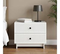 vidaXL Armadio da Notte con cassetto Bianco 62 x 34,5 x 47,5 cm, Comodino spazioso, tavolo rettangolare vintage, arredamento compatto per la camera, elegante decorazione da letto
