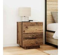 vidaXL Comodino Rustico Marrone con Due Cassetti | Stile Vintage in Legno Naturale per Camera da Letto e Soggiorno Dimensioni Medie Mobili Decorativi in Legno