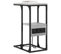 vidaXL Armadio da Notte con cassetto Grigio Sonoma 41.5 x 26 x 60.5 cm, Comodino Rustico alla Moda, Organizzatori Rectangolari, Tavolino da Letto, Legno Ingegnerizzato, Struttura in Acciaio