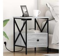 vidaXL Armadio da Notte con cassetto Grigio Sonoma 41,5 x 40,5 x 55 cm