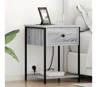 vidaXL Armadio da Notte con cassetto Grigio Sonoma 42 x 41 x 56 cm