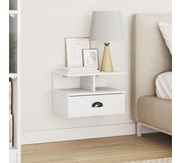 vidaXL Armadio da Notte con cassetto Hill Bianco 40 x 31 x 27 cm