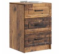 vidaXL Armadio da Notte con cassetto Legno antico 43 x 41 x 63,5 cm, Mobili per camera, comodino vintage con tanto spazio, design rettangolare, tavolo compatto, supporto decorativo