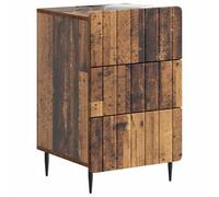 vidaXL Armadio da Notte con cassetto Legno antico 43x 41 x 68 cm, Comodino moderno, arredamento funzionale, design contemporaneo, perfetto per la stanza