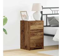 vidaXL Armadio da Notte con cassetto Legno vecchio 38 x 34 x 61 cm