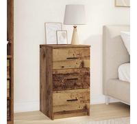vidaXL Armadio da Notte con cassetto Legno vecchio 38 x 38 x 66 cm