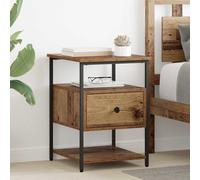 vidaXL Armadio da Notte con cassetto Legno vecchio 40 x 42 x 56 cm