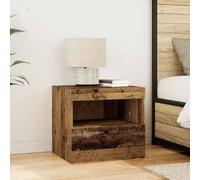 vidaXL Armadio da Notte con cassetto Legno Vecchio 50 x 40 x 45 cm, Comodino Rustico, Mobile Compatto per stoccaggio, Tavolo Multifunzionale Accanto al Letto, Pezzo Funzionale per Decorazioni
