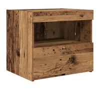 vidaXL Armadio da Notte con cassetto Legno Vecchio 50 x 40 x 45 cm, Comodino Rustico, Mobile Compatto per stoccaggio, Tavolo Multifunzionale Accanto al Letto, Pezzo Funzionale per Decorazioni