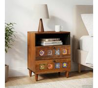 vidaXL Armadio da Notte con cassetto Marrone 50 x 33 x 62 cm