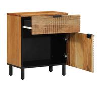 vidaXL Armadio da Notte con cassetto Marrone legno massello di acacia