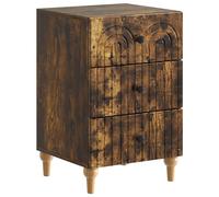 vidaXL Armadio da Notte con cassetto Rovere Fumo 43x 41 x 66,5 cm, Salotto Moderno, Comodino alla Moda, Spazio Ample, Nightstand Utile, Mobili Eco-Sostenibili, Design Compatto