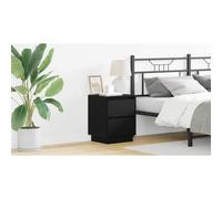 vidaXL Armadio da Notte con cassetto Rovere Nero 39 x 34,5 x 50 cm, Comodino Moderno per Camera da Letto, tavolino Rettangolare per riporre, armadietto in Legno ingegnerizzato con Supporto USB, Sonno