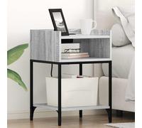 vidaXL Armadio da Notte con lo scaffale Grigio sonoma 40 x 40 x 61 cm